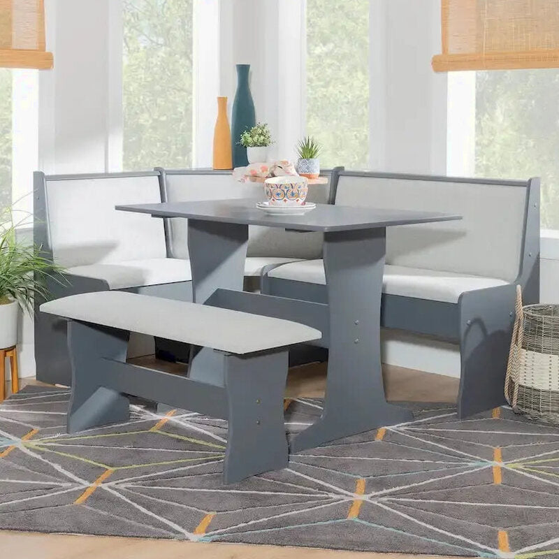 Farmhouse-Style Nook Dining Set With Storage - Sedley