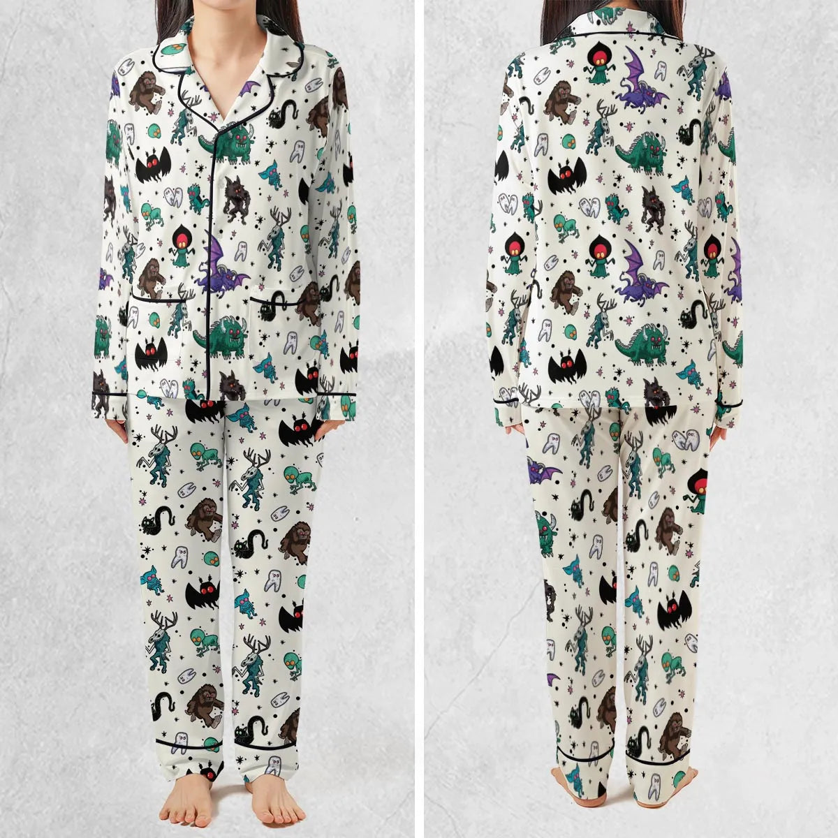 Cryptids of the Americas Cryptozoology Cryptids Monster Pajamas Set