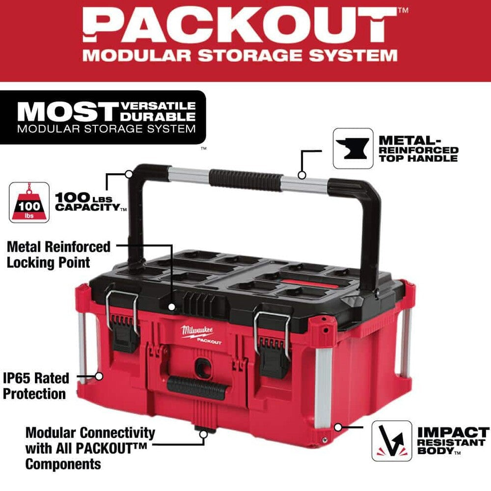 Milwaukee PACKOUT 22 in. Rolling, Large And Medium Tool Box Set - 8426-8425-8424
