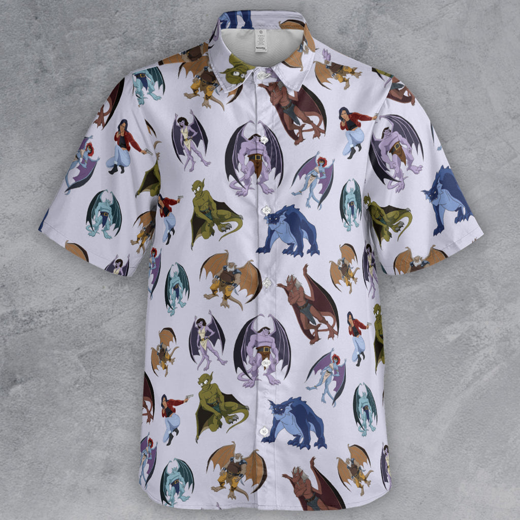 Gargoyles Characters Button Down Shirt
