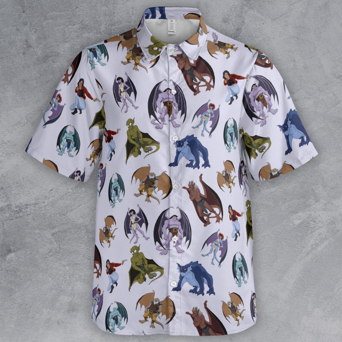 Gargoyles Characters Button Down Shirt