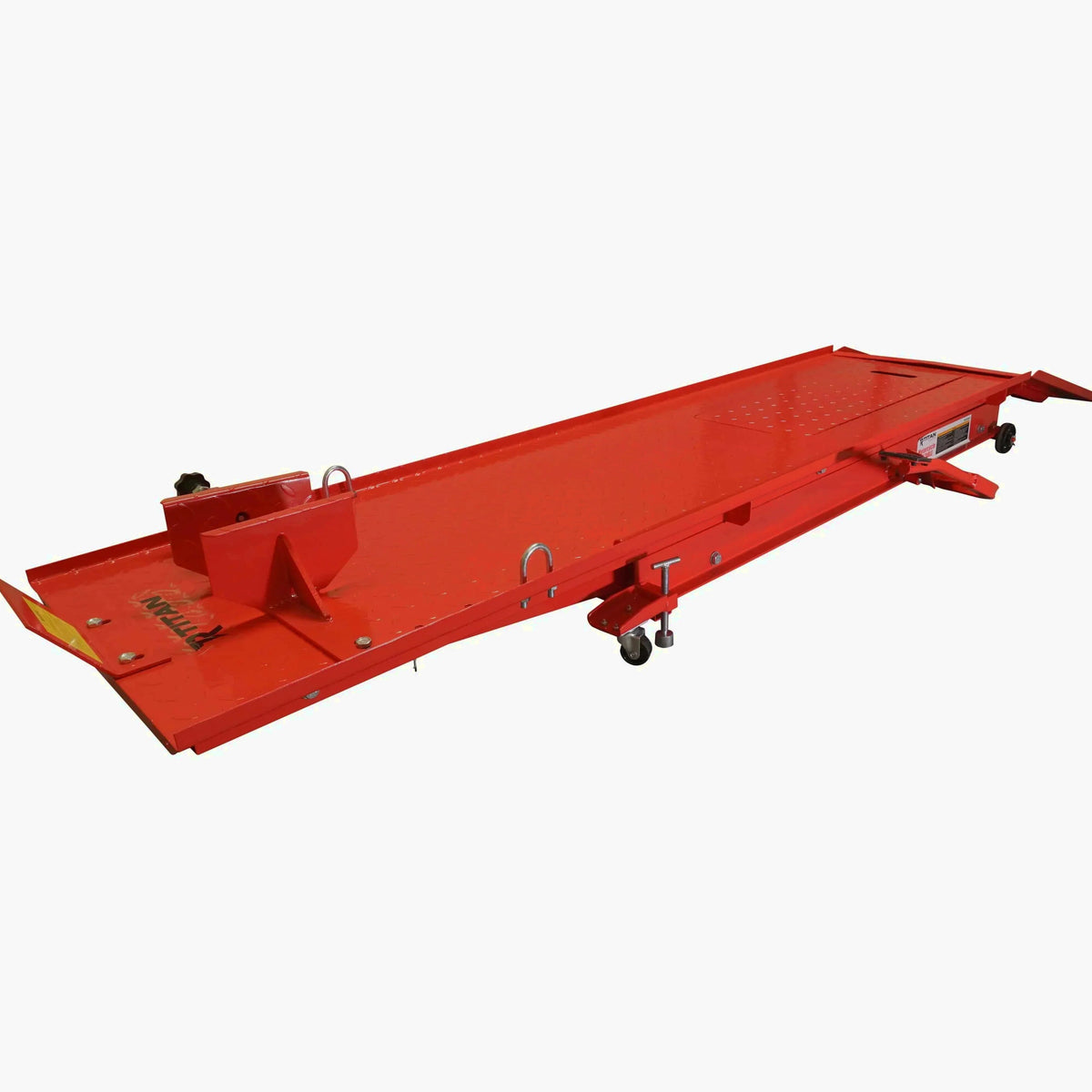 Hydraulic Motorcycle Lift Table 1,000 lb, 86.5 x 26.75 in Platform, 195mm-835mm Height, 26 in Ramp