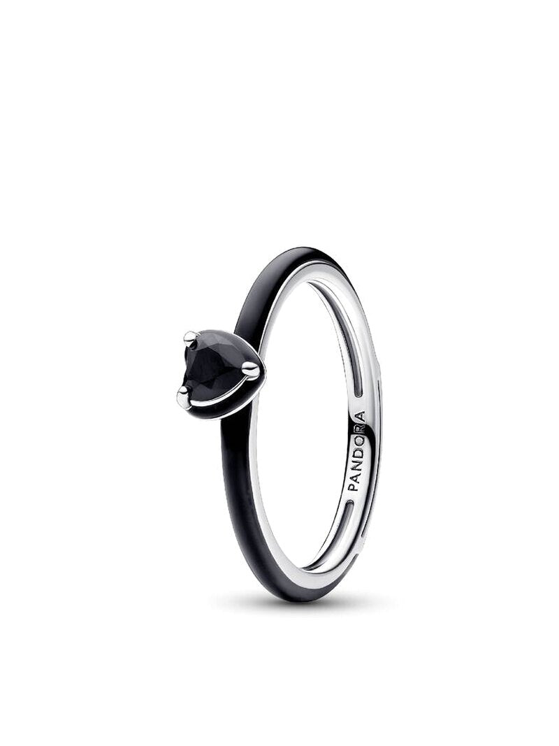 Black Heart Pavé Ring Set