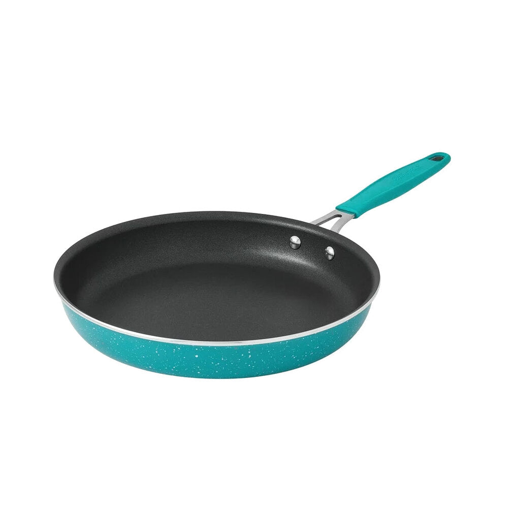 38-Piece Teal Cookware Set With Floral Design