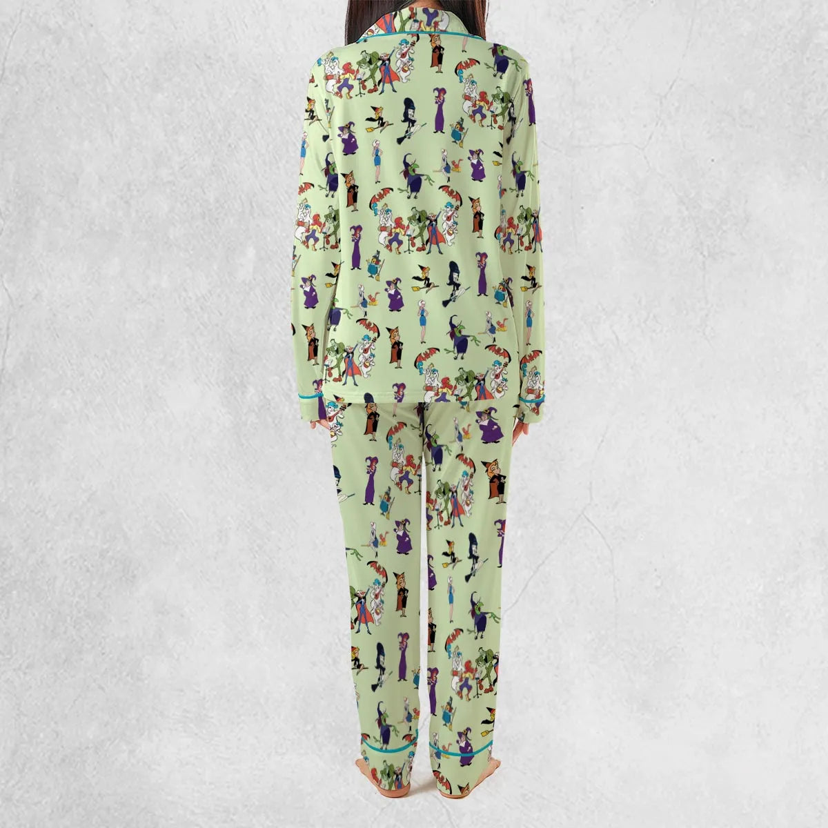 70s Witches Cartoon Characters Pajamas Set