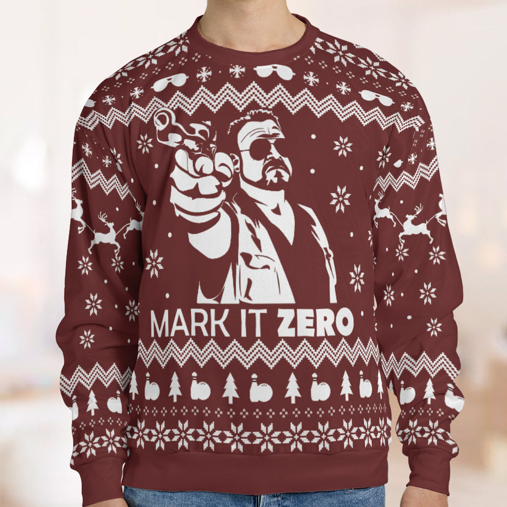 Mark It Zero The Big Lebowski Ugly Christmas Sweatshirt