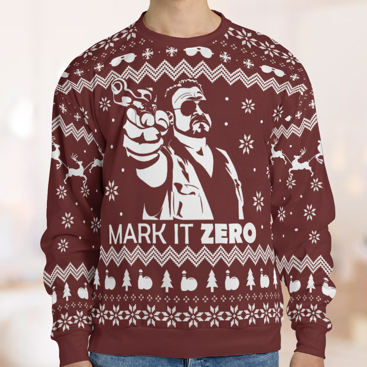 Mark It Zero The Big Lebowski Ugly Christmas Sweatshirt