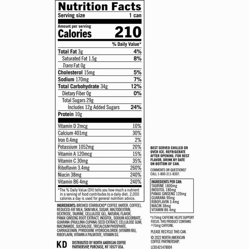 Starbucks Doubleshot Vanilla Espresso Energy Drink 15 oz, 12-Pack Cans