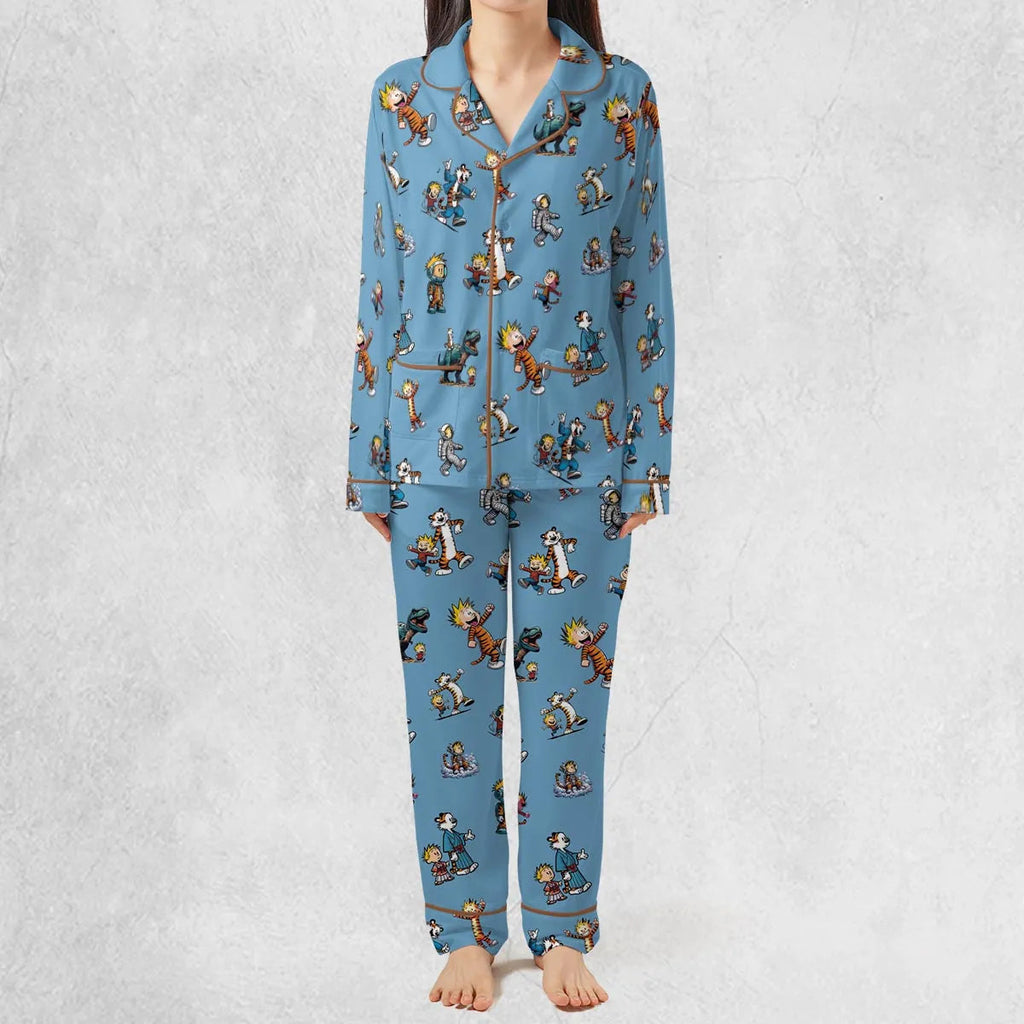 Comics Come To Life Calvin And Hobbes Pajamas Set