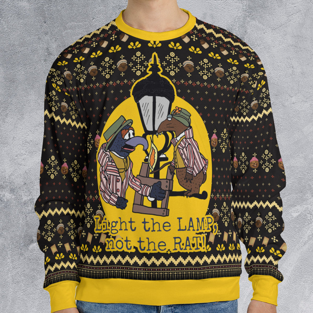 Light The Lamp Not The Rat Ugly Christmas Sweatshirt