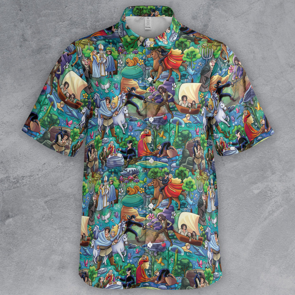 Sword Fight The Princess Bride Button Down Shirt