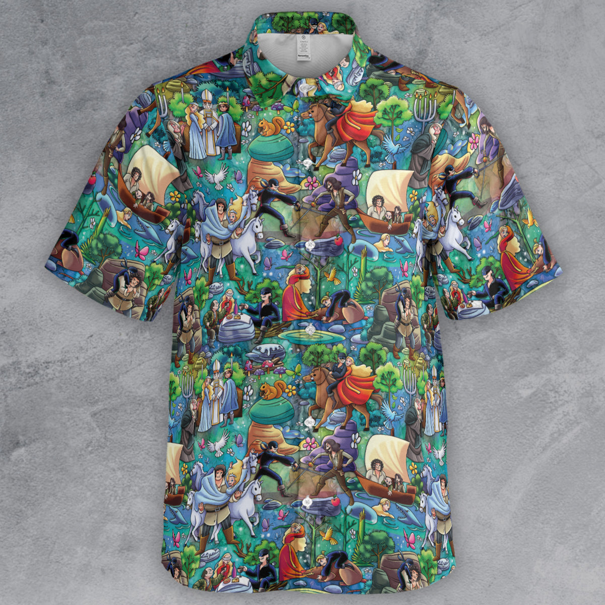 Sword Fight The Princess Bride Button Down Shirt
