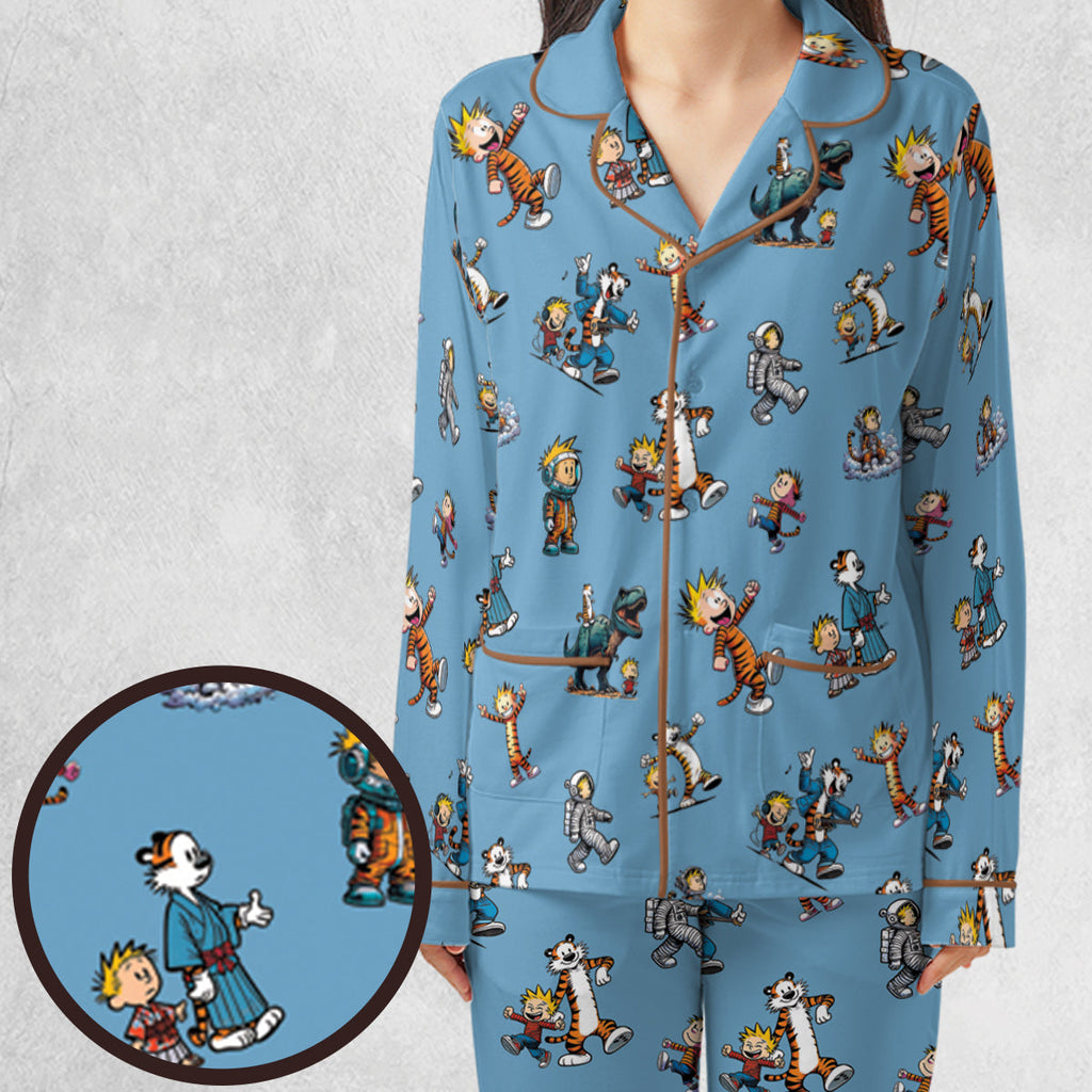 Comics Come To Life Calvin And Hobbes Pajamas Set