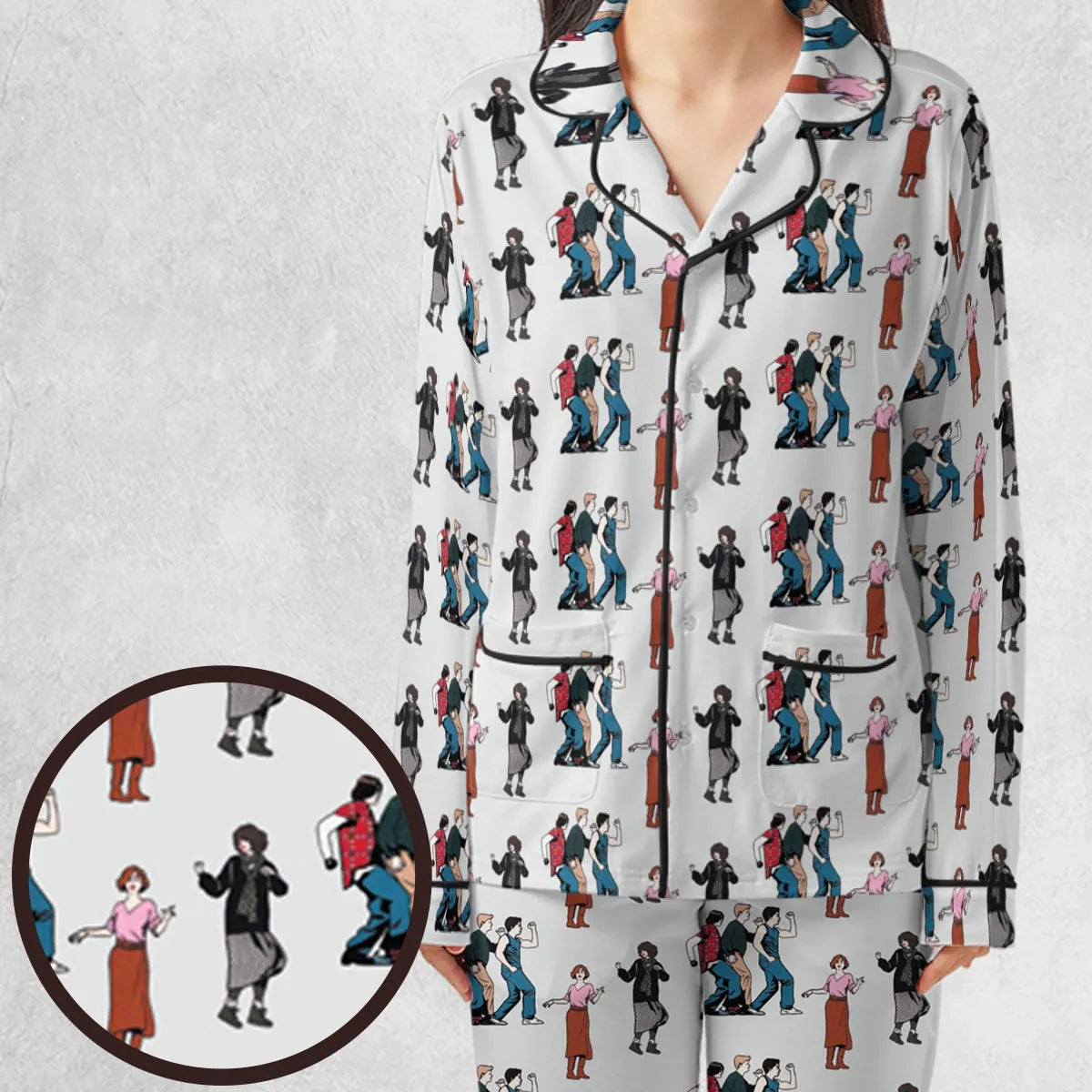 The Breakfast Club Characters Pattern Pajamas Set