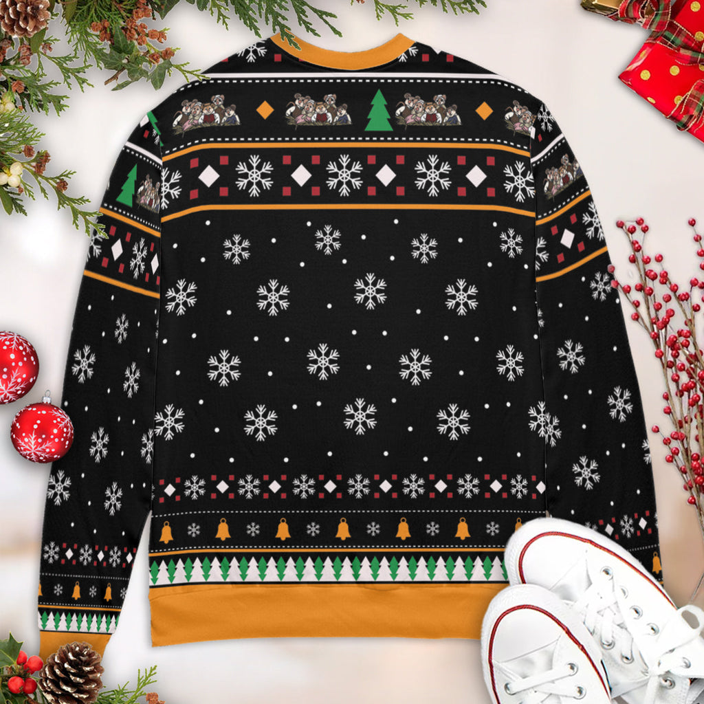 No Cheeses For Us Meeces Ugly Christmas Sweatshirt