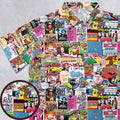 I heart 80s Collage Mr. T Back To the Future Pac-man Button Down Shirt