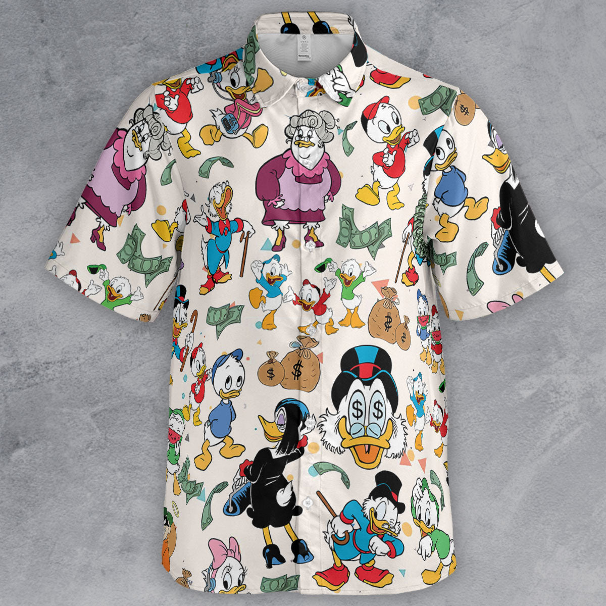Donald Huey Dewey Ducktales Button Down Shirt