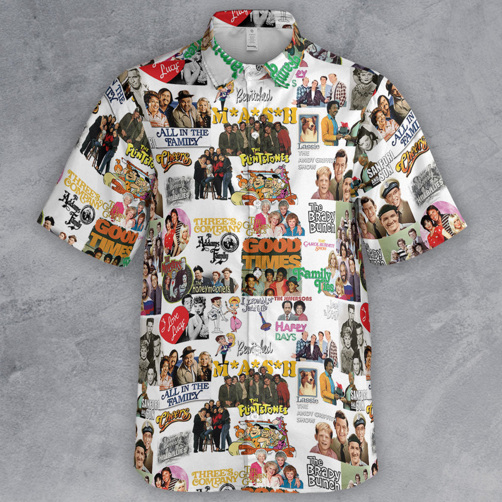 Stuck in the 80s Famous Sitcom Button Down Shirt