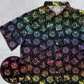 DnD Rainbow Dice Set Pattern Button Down Shirt