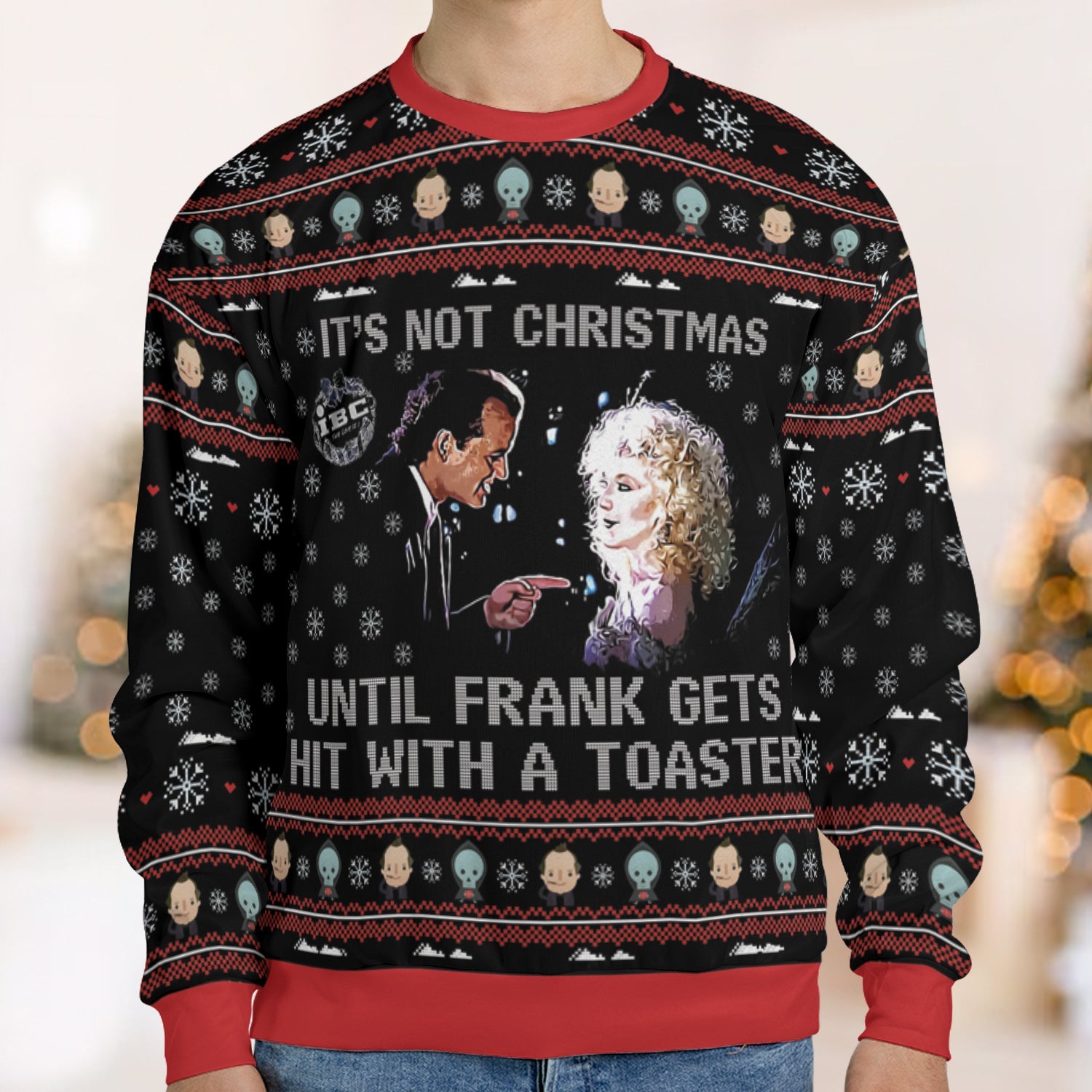 Hit With A Toaster Scrooged Ugly Christmas Sweatshirt