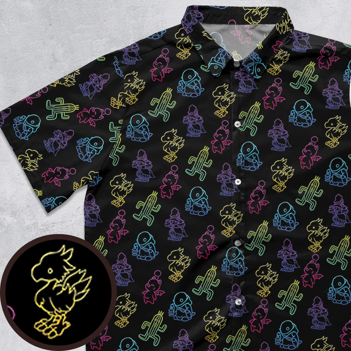 From Chocobos To Cactuars Final Fantasy Button Down Shirt
