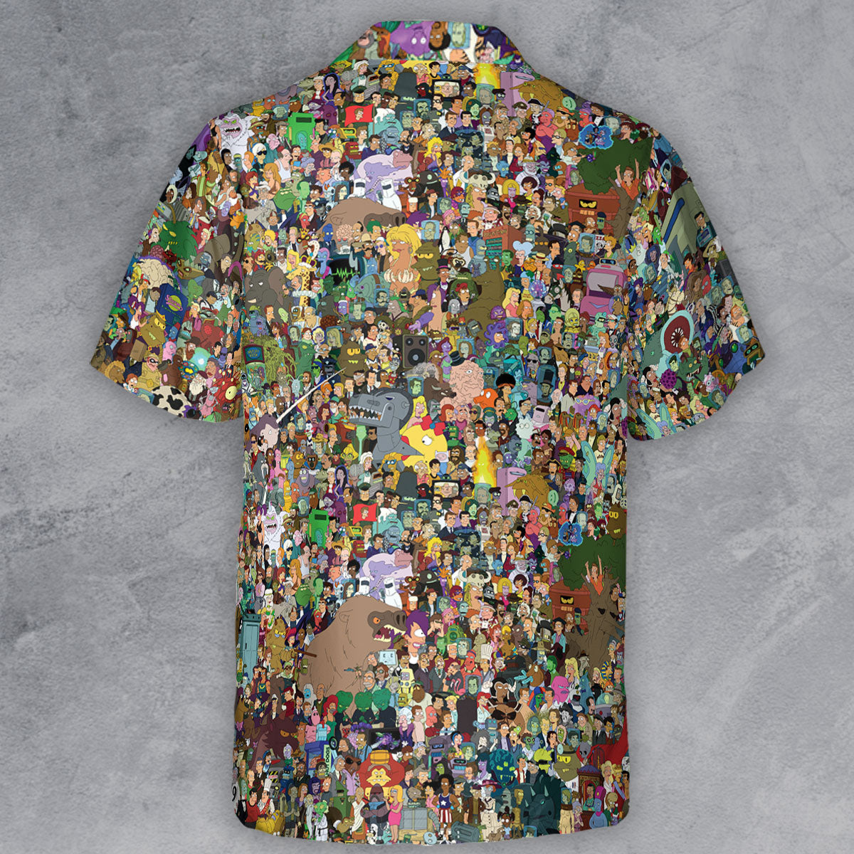 Futurama Characters Button Down Shirt