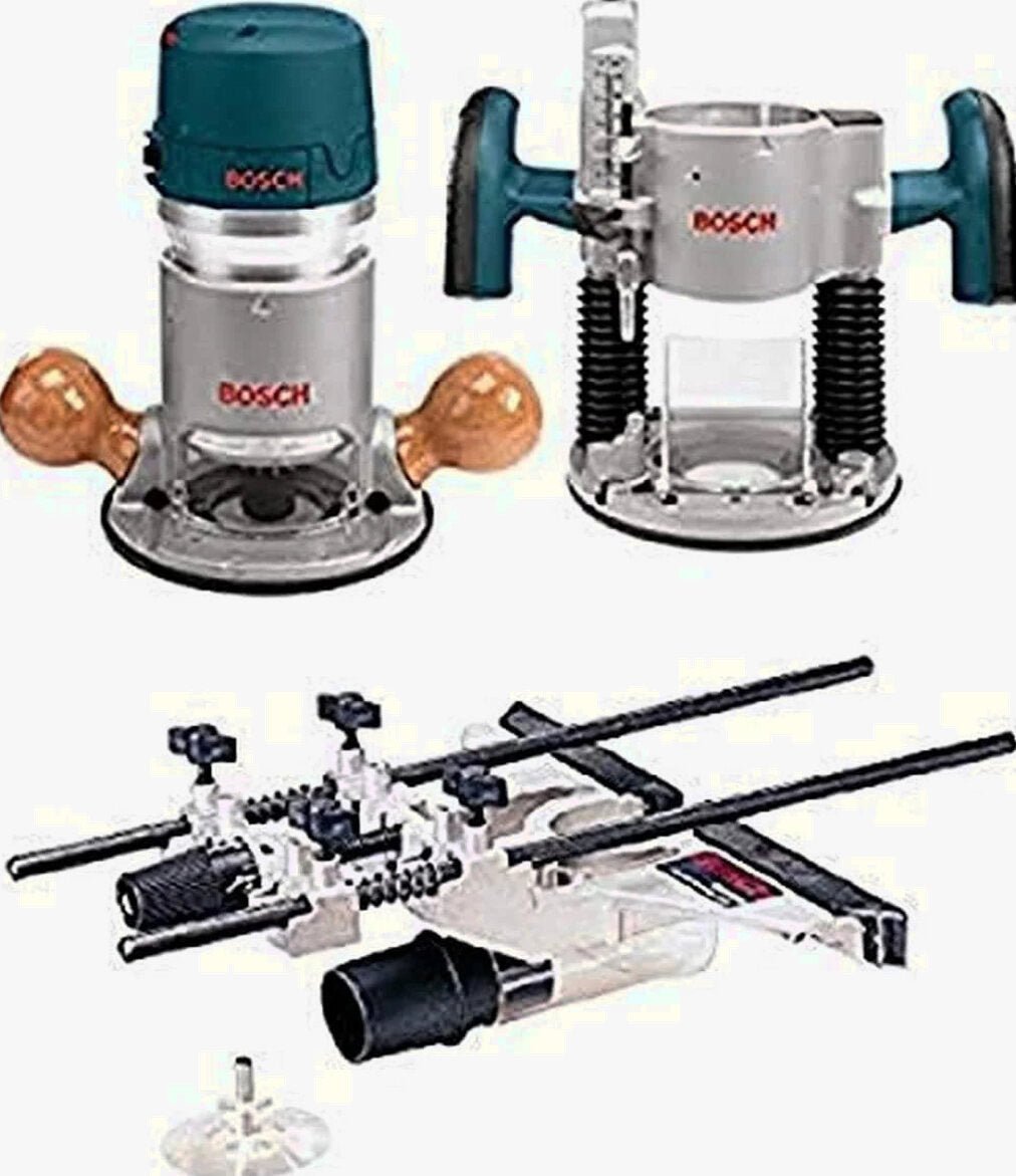 BOSCH Wood Router Tool Combo Kit, 12 Amp, 2.25 Horsepower - 1617EVSPK