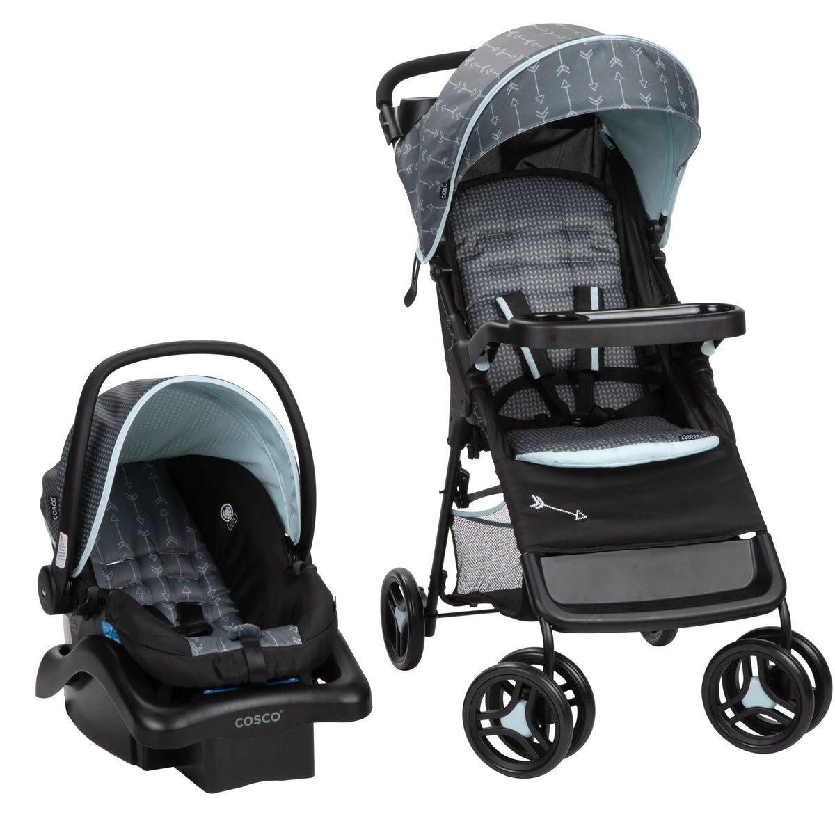 Cosco Kids Lift & Stroll DX Travel System, Gray Arrows - DX