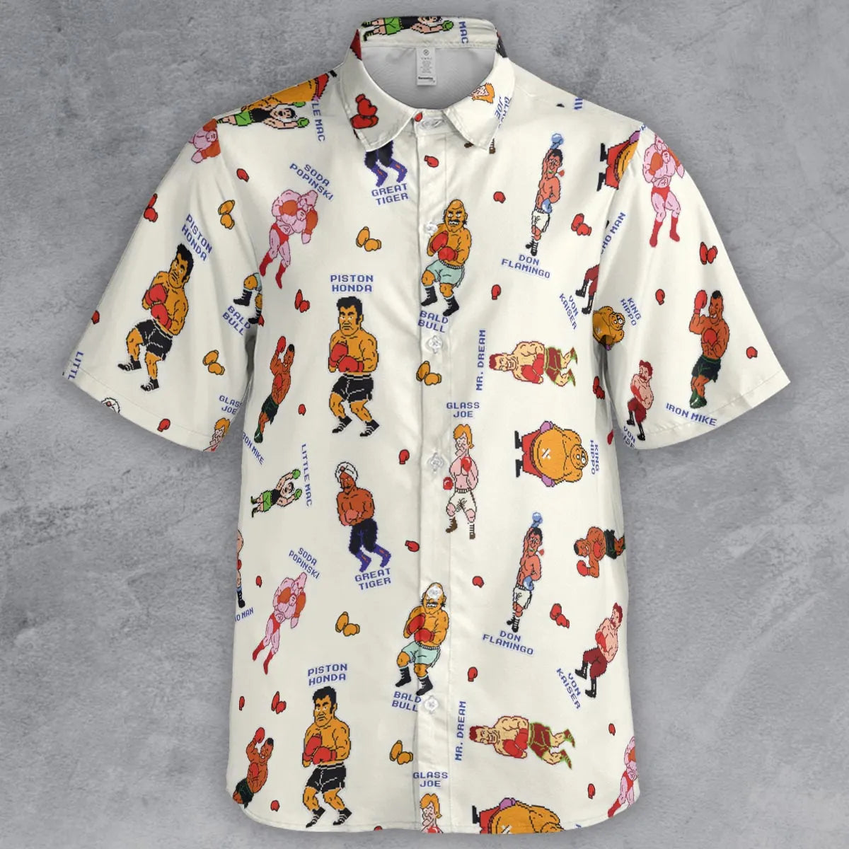 Retro Game Punch Out Button Down Shirt
