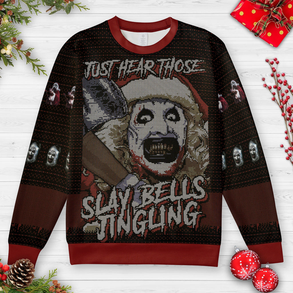 Slay Bells Jingling Ugly Christmas Sweatshirt
