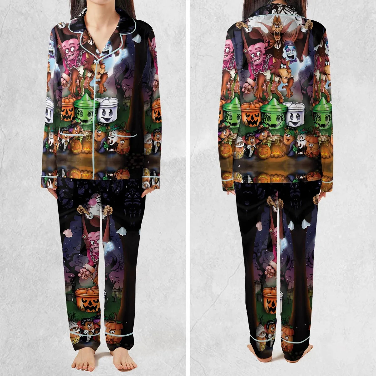 Halloween Food Mascot Themed Pajamas Set