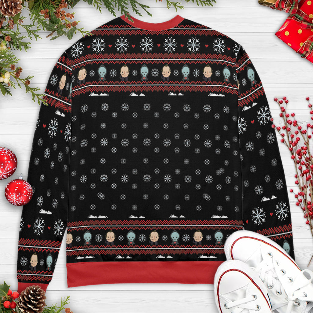Hit With A Toaster Scrooged Ugly Christmas Sweatshirt