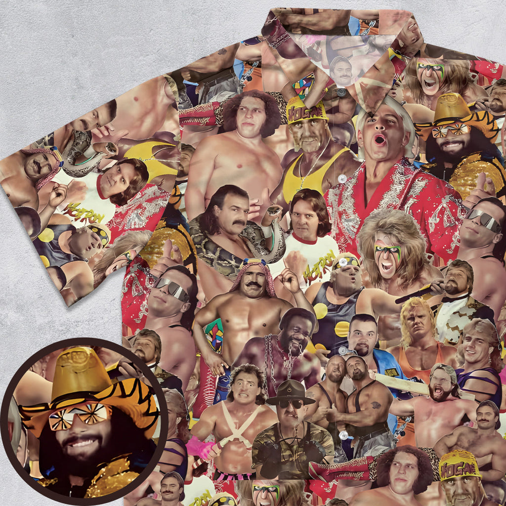 Pro Wrestlers Button Down Shirt