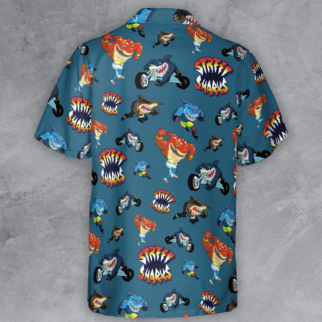 Ripster Slash Street Sharks Button Down Shirt