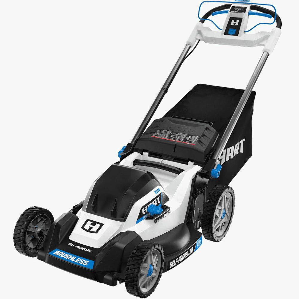 HART 40-Volt Cordless 20-inch Brushless Self-Propelled Mower Kit With 6.0 Ah Battery - HLPM051VNM