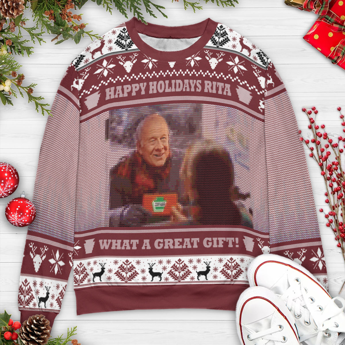 Happy Holidays Rita Ugly Christmas Sweatshirt