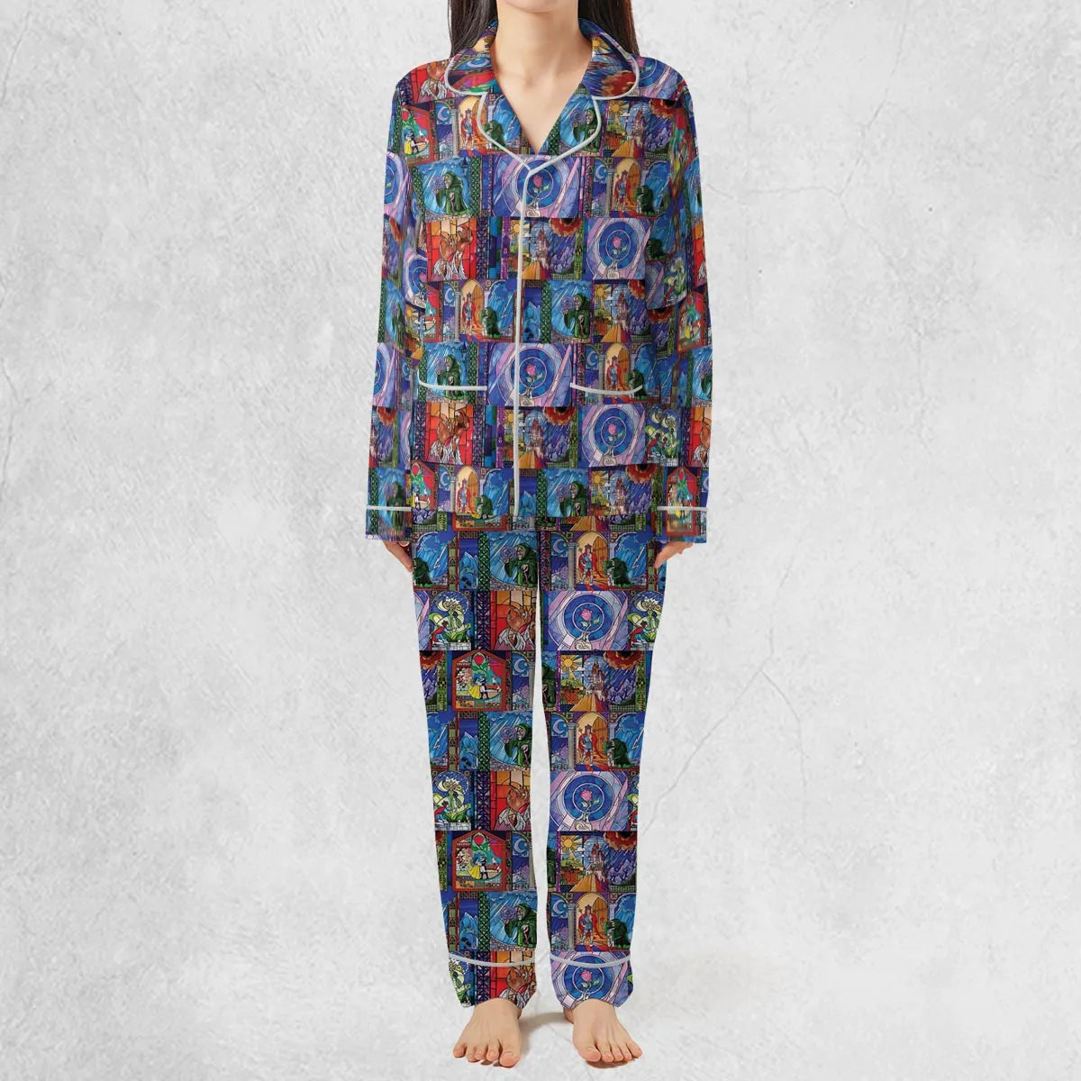 Beauty And The Beast Story Windows Pajamas Set