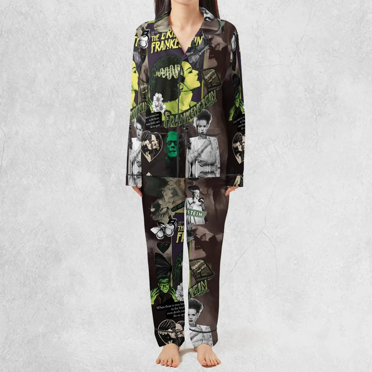Vintage Bride Of Frankenstein Pajamas Set