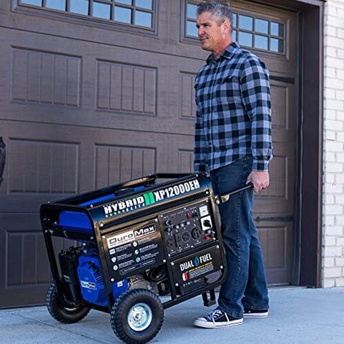 DuroMax Dual Fuel Generator 12,000W Gas/Propane, 457cc 4-Stroke Engine - XP12000EH