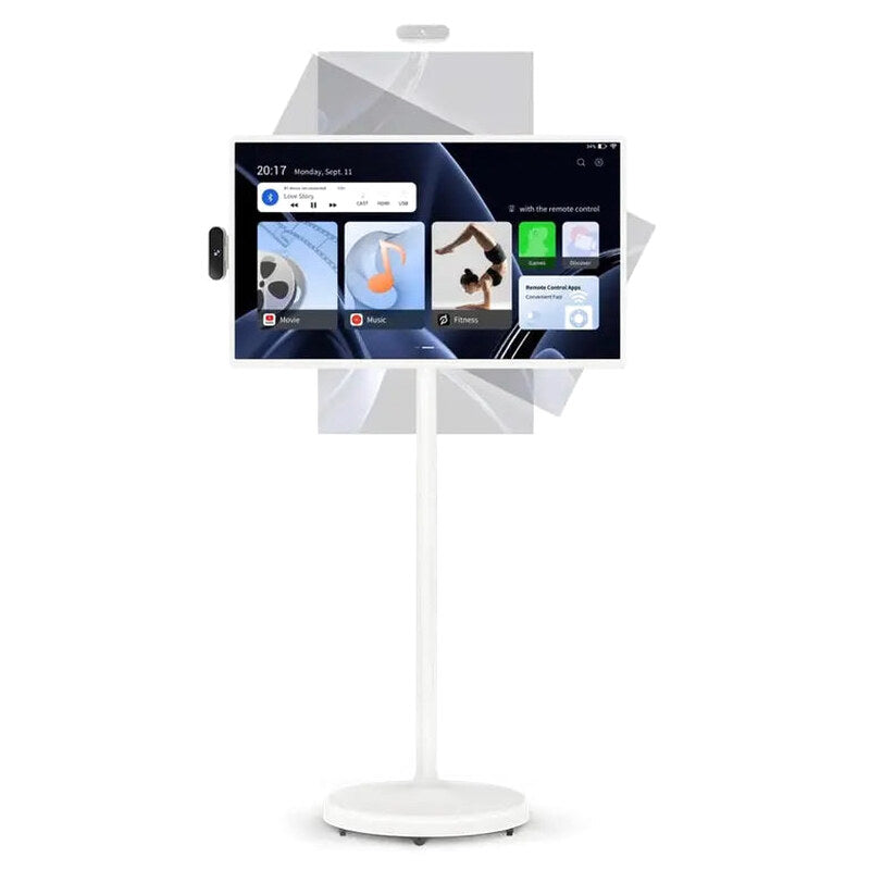 Portable Android TV 32-Inch 1080p FHD Rotating Touchscreen 8GB RAM 128GB Storage