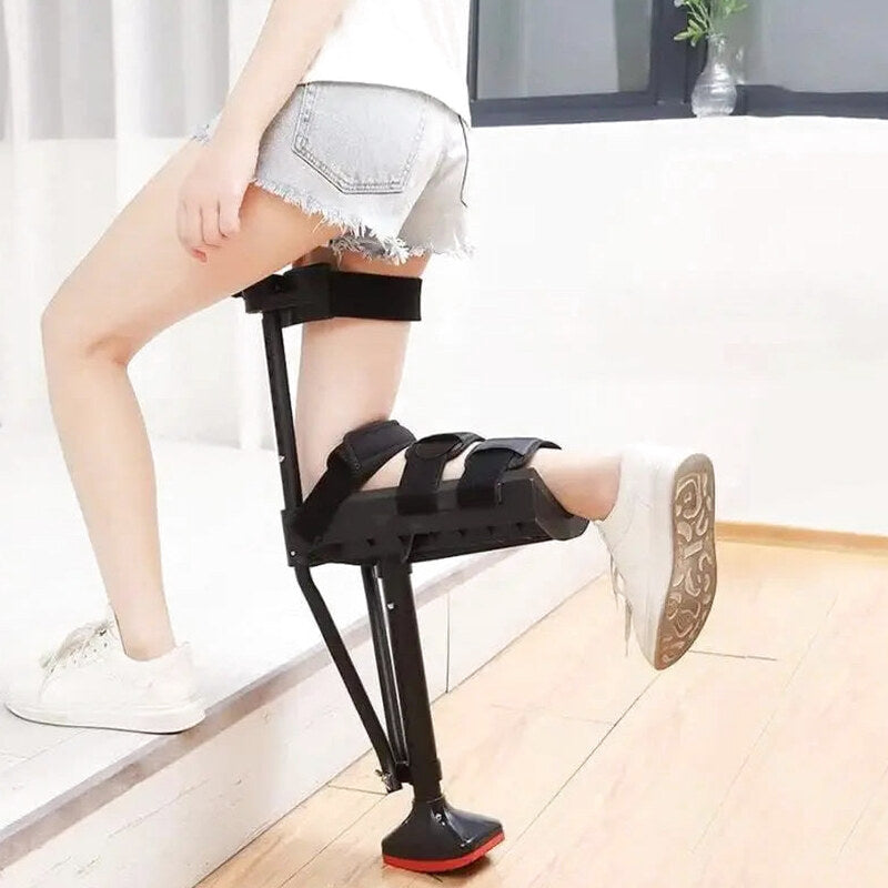 Hands-Free Knee Crutch - Adjustable Height With Padded Support