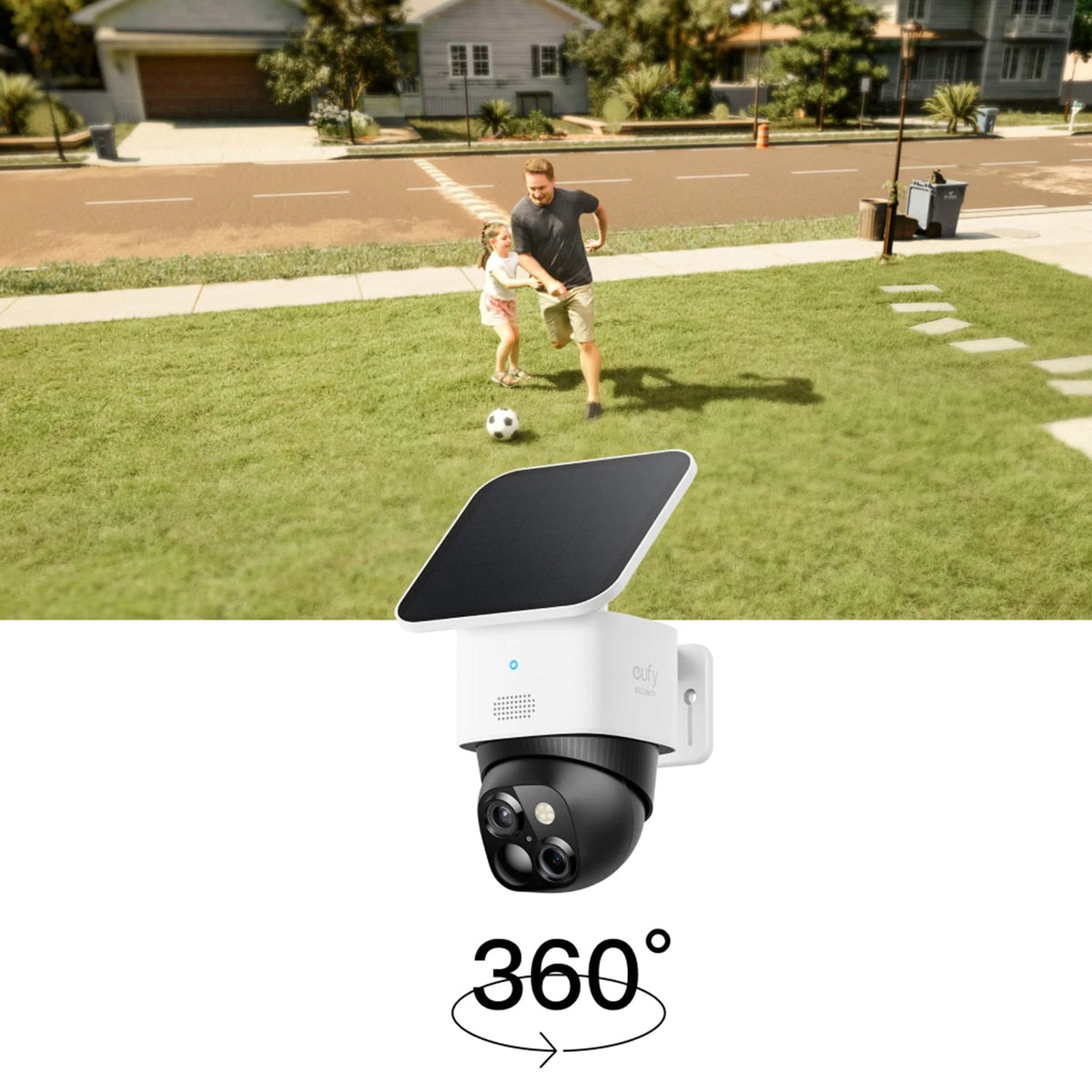 eufy Security SoloCam S340 Outdoor Wireless 3k Security Camera With Dual Lens - White