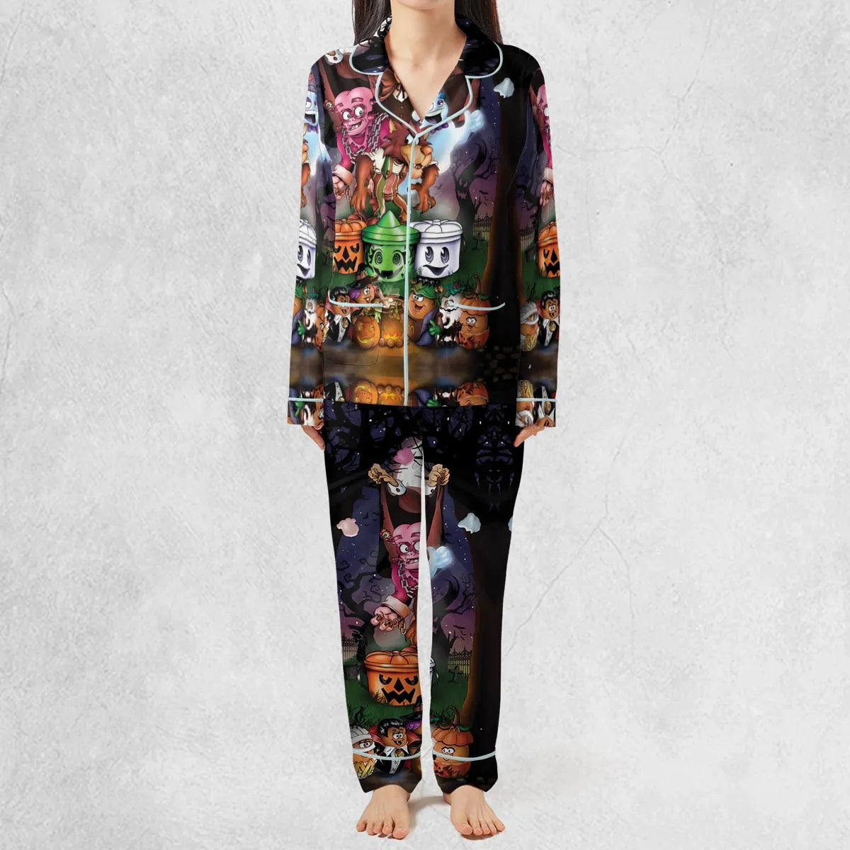 Halloween Food Mascot Themed Pajamas Set