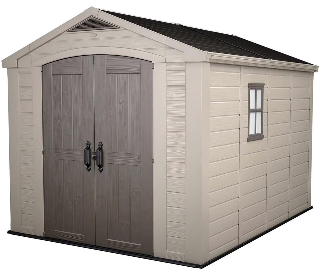 Keter Resin Outdoor Storage Shed, Taupe, 8 x 11 Foot - Factor