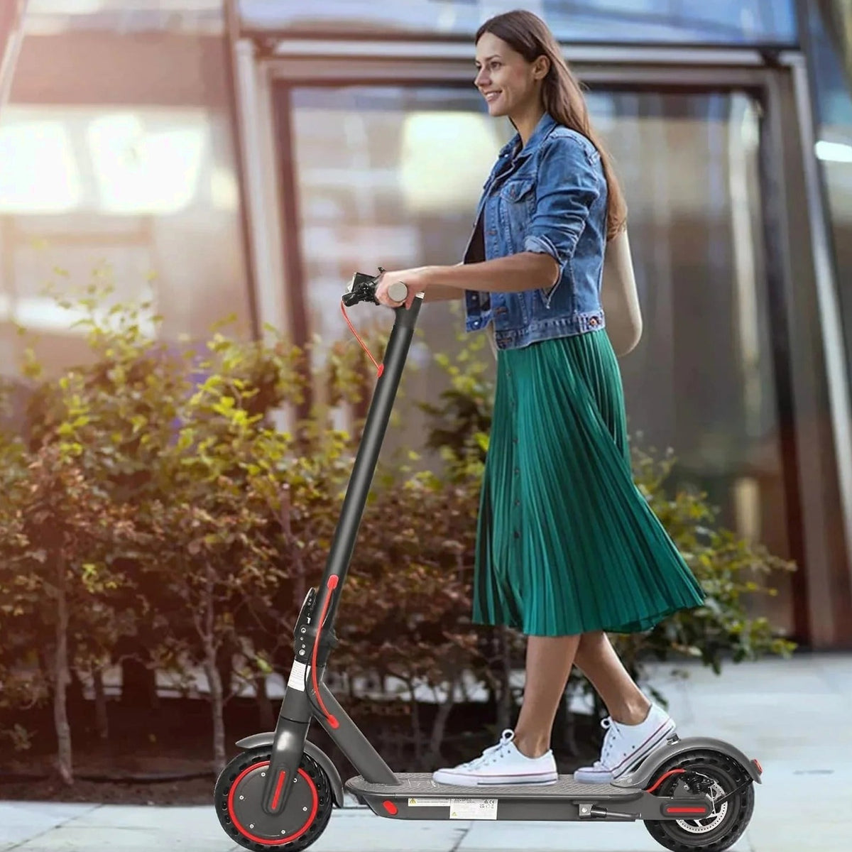 Roinside Electric Scooter, 8.5 in Solid Tires, 350W, 19 MPH, 21-23 Miles - UP12 Plus