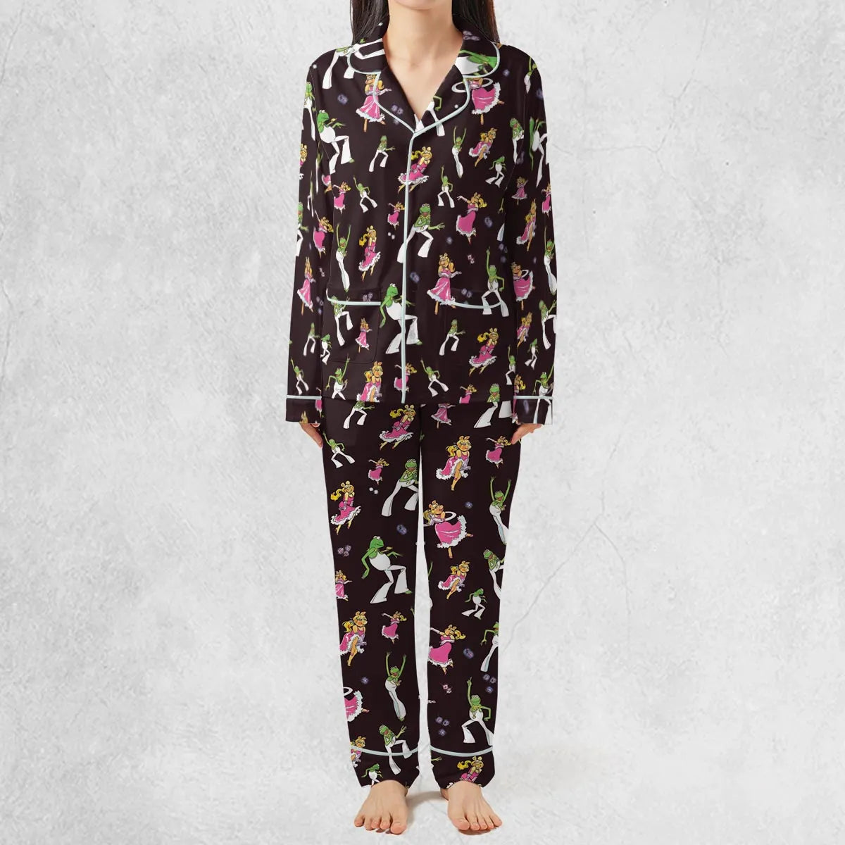 Disco Couple Kermit And Piggy The Muppet Show Pajamas Set