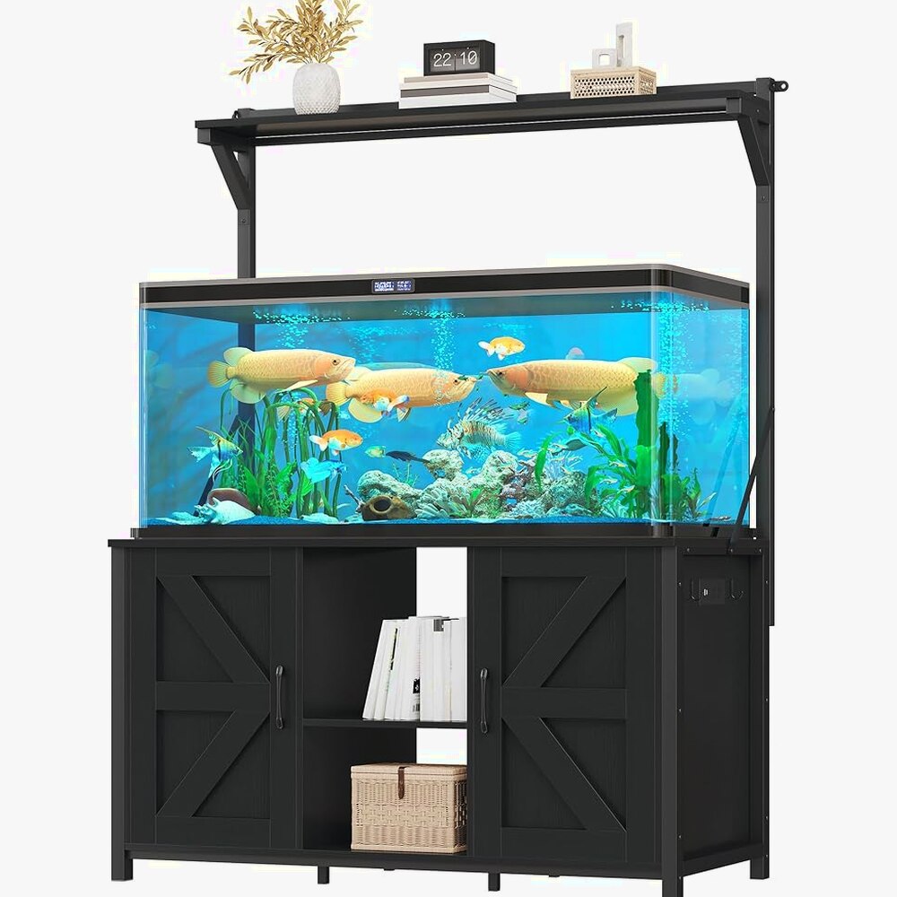 120-Gallon Heavy-Duty Metal Aquarium Stand With Outlets