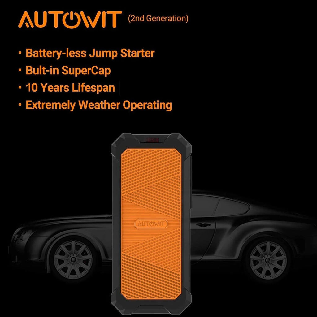 Autowit Battery-Less Portable Car Jump Starter With Carrying Case - SuperCap 2