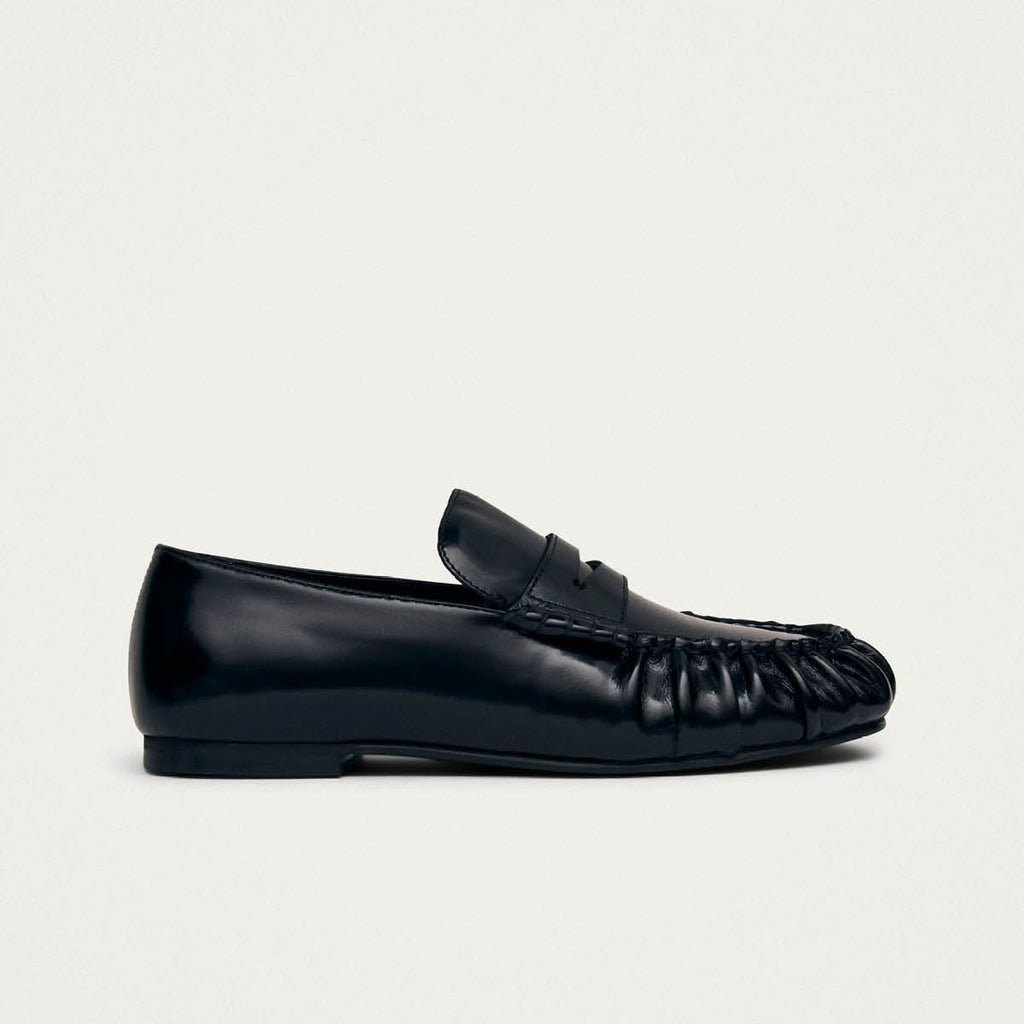 Aven Black Leather Loafers – Chiro Moyo Unisex Shoes