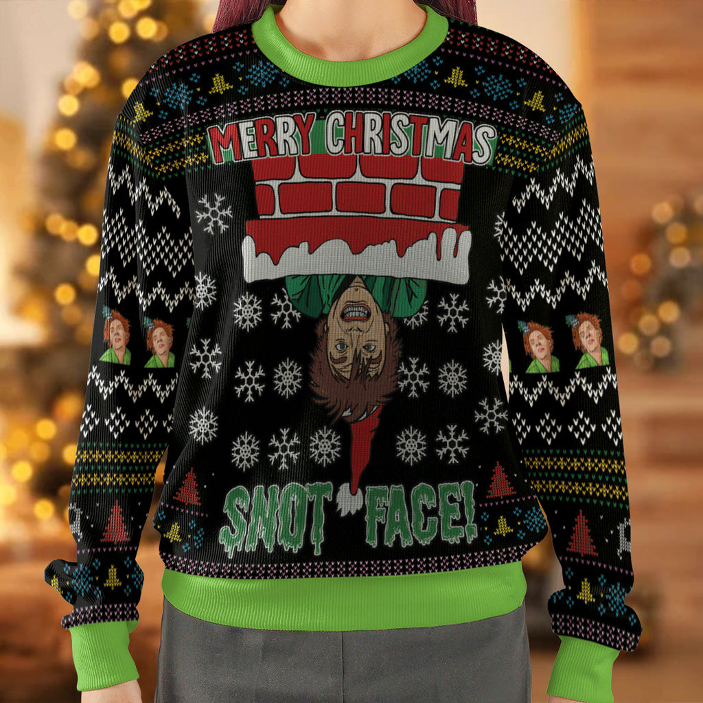 Merry Christmas Snotface Ugly Christmas Sweatshirt